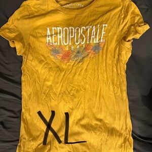 Aeropostale Yellow Graphic T-Shirt XL